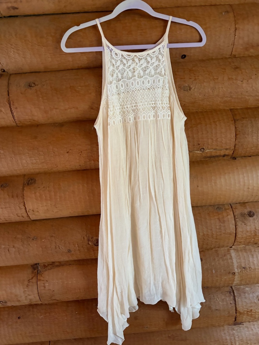 Cream Crochet Sundress